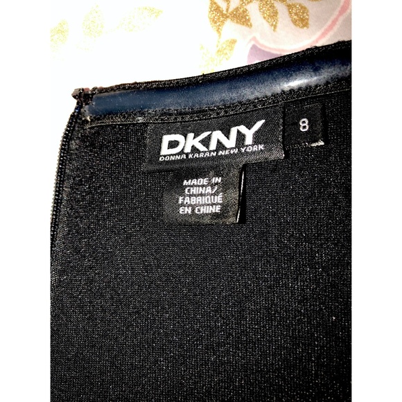 DKNY Black Strapless Cocktail Party Club Dance Mini Dress, Crystal Detail Size 8 - Picture 6 of 16
